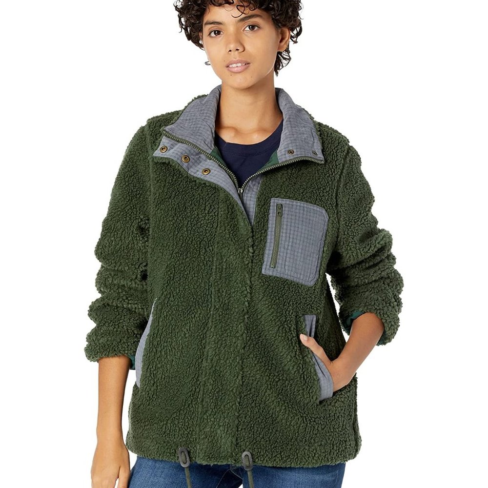 - New Madewell Sherpa Zip-Up Cozy Winter Jacket